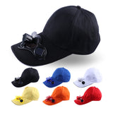 Solar Power Sun Baseball Hat With Cooling Fan