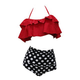 Bikini Set Double Ruffle Swimwear - calderonconcepts