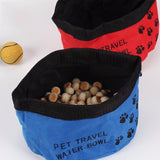 Portable Pet Dogs Cat Canvas Folding Travel Bowl - calderonconcepts