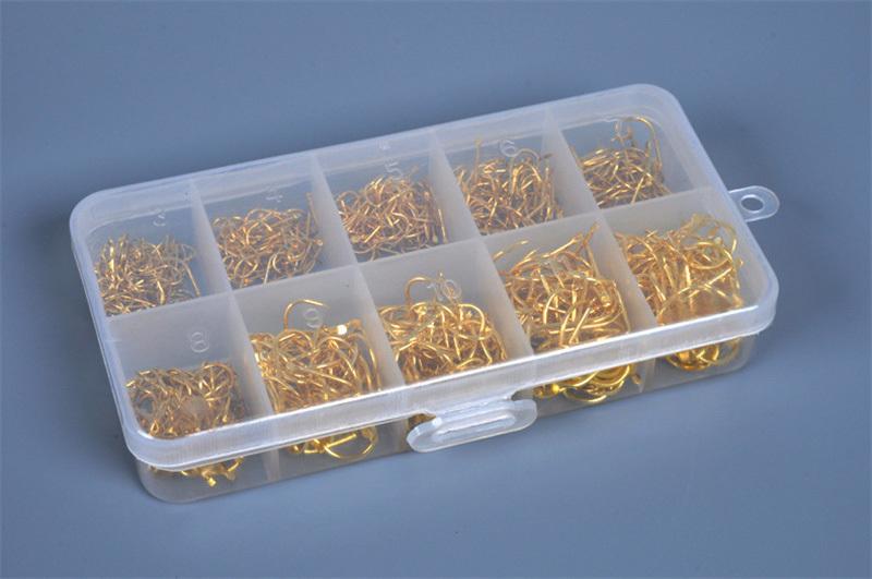 500pcs/box Multiple Sizes Golden Fishing Hooks – calderonconcepts
