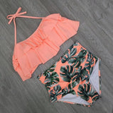 Bikini Set Double Ruffle Swimwear - calderonconcepts