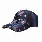 Denim Snapback America Flag Stars