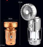 Solar Portable LED Rechargeable Lantern With Fan