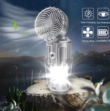 Solar Portable LED Rechargeable Lantern With Fan