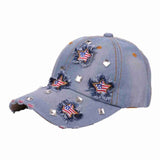 Denim Snapback America Flag Stars