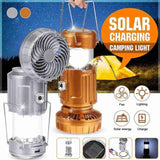 Solar Portable LED Rechargeable Lantern With Fan