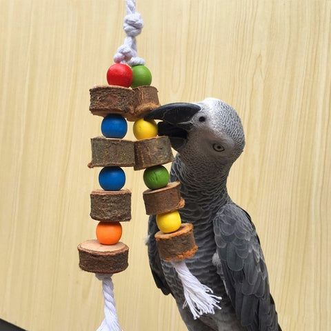 1 Piece Natural Wooden Birds Parrot Colorful Toys - calderonconcepts