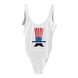 Swimsuit Women Fun Hat Mustache - calderonconcepts