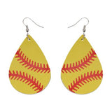 Leather Baseball Earrings - calderonconcepts