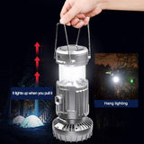 Solar Portable LED Rechargeable Lantern With Fan