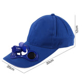 Solar Power Sun Baseball Hat With Cooling Fan