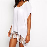 Beach Cover Up White Chiffon - calderonconcepts