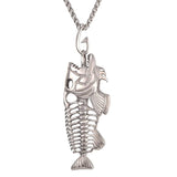 Big Fish Bone Statement Pendant Necklaces