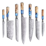Set of 10 steel kitchen knives - calderonconcepts