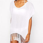 Beach Cover Up White Chiffon - calderonconcepts