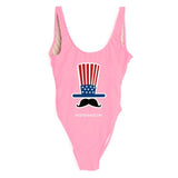 Swimsuit Women Fun Hat Mustache - calderonconcepts