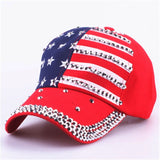 Bling American flag Baseball Cap
